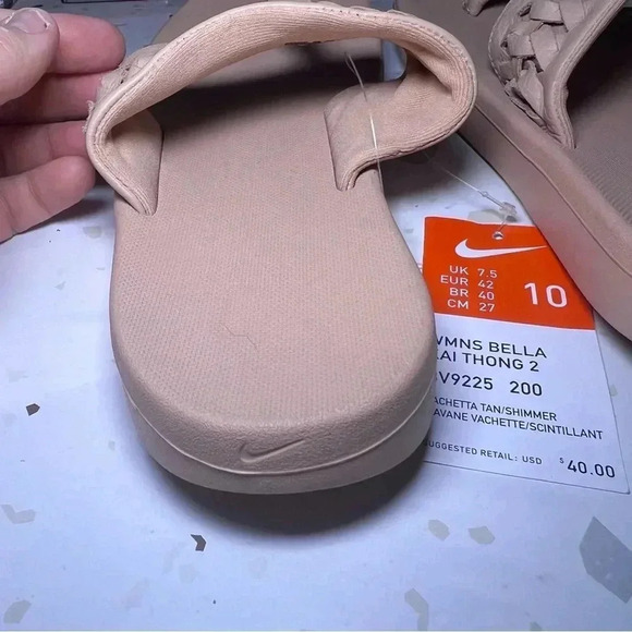 NWT Nike Slides Women’s Size 10 Bella Kai Thong 2 Vachetta Tan Bv9225-200 - Picture 6 of 6